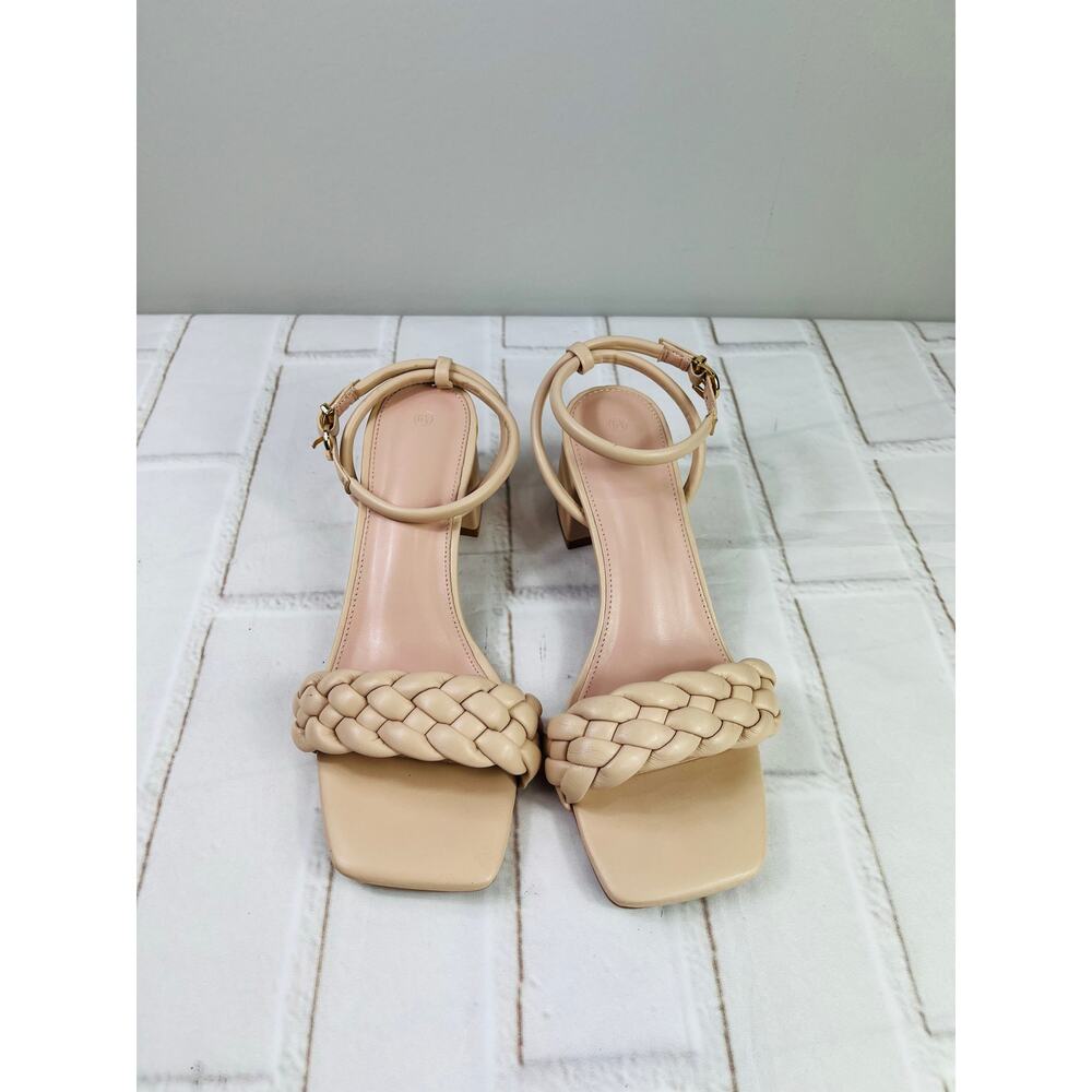 New cream braided strappy sandals size 6.5 - Picture 2 of 9